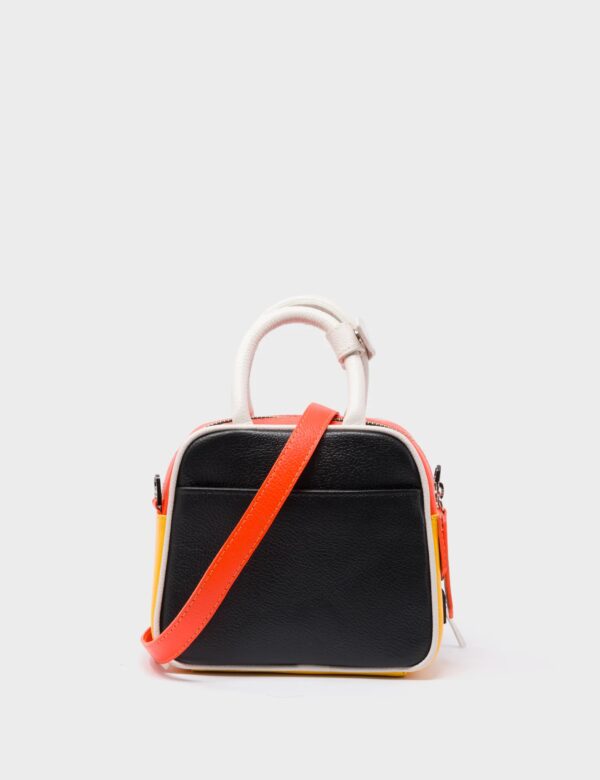 Marino Mini Crossbody Vermillion  Leather Bag - Subway Platform Design